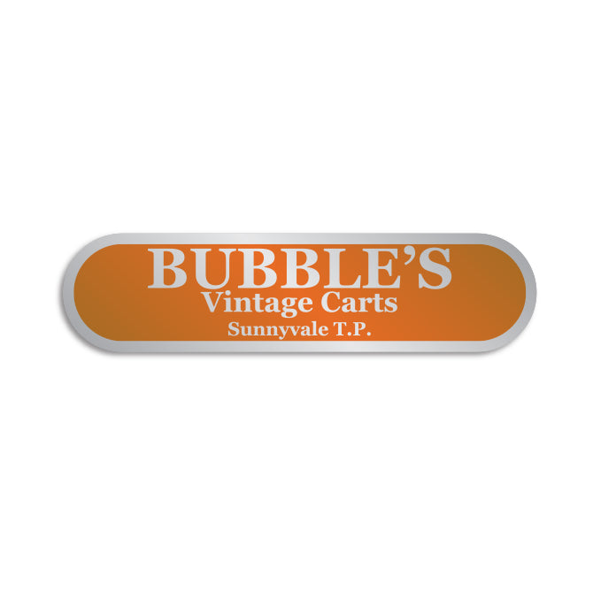 Chrome Polyester Auto Stickers - Custom Style J - Qty. 1 – Tucker ...